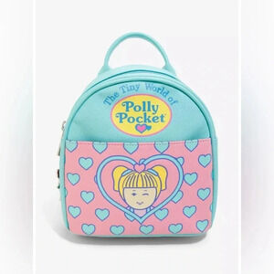 Hot Topic Bags Polly Pocket Mini Backpack NWOT with extra pin and key chain